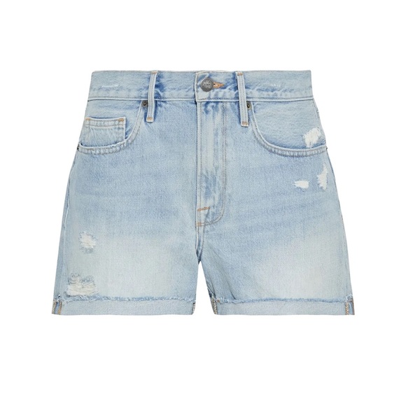 NWT FRAME Denim Le Brigette distressed denim shorts - Picture 1 of 4